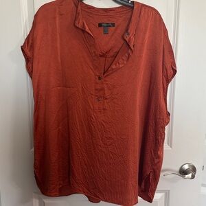 Banana Republic Terracotta Silk Shirt